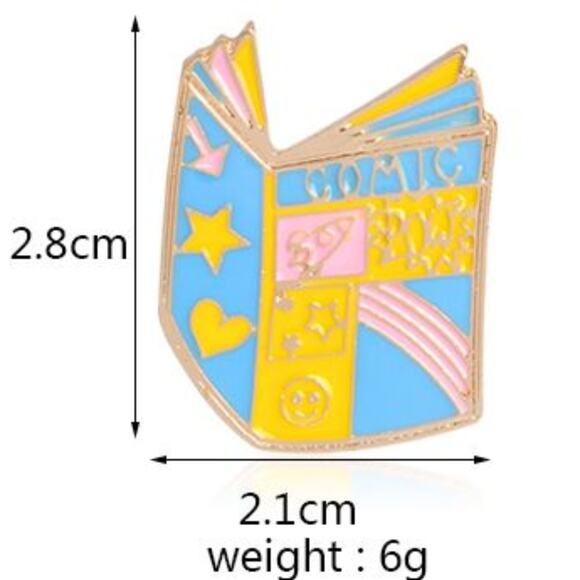 Comic Book Pin Brooch - Picture 2 of 3